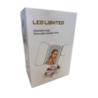 Зеркало для макияжа тройное с ящиком LED 909-9 (15)