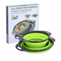 Дуршлаг силиконовый складной Collapsible Jm-611 (большой и маленький) LK202210-23/LK202301-12 (100)