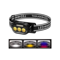 Фонарик налобный YD02-COB (White+red+blue) (240)