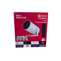 Мультимедийный проэктор и игровая консоль с 2 джойстиками Android 11 + карта microSD 64gb HY300 GAMES (КРАСНАЯ КОРОБКА) (8)(12)